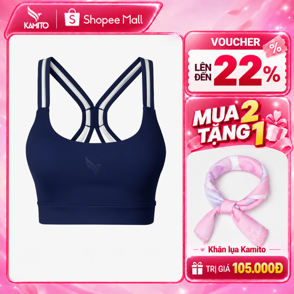 Áo Bra Pickleball Kamito Active V1.1, Áo Bra thể thao, mặc hàng ngày đi chơi đi tập gym yoga