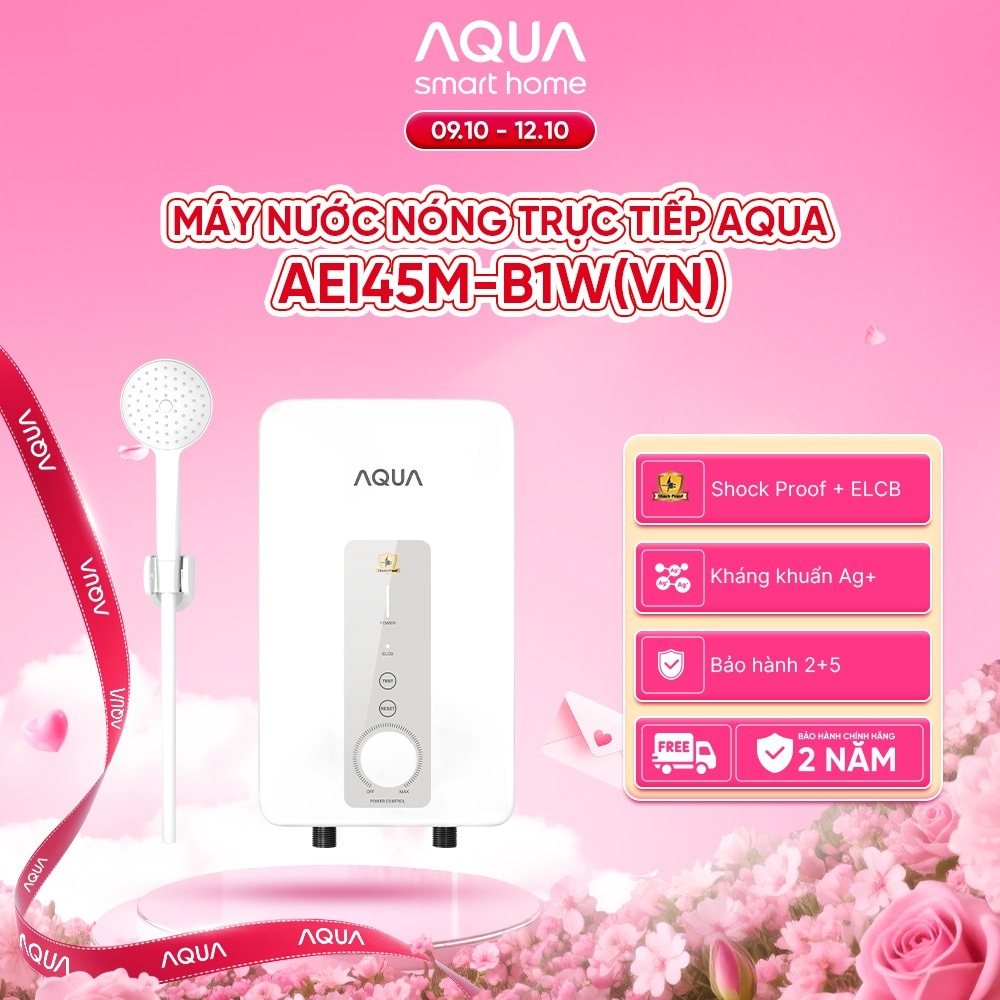 Máy nước nóng trực tiếp AQUA AEI45M-B1W(VN) - Freeship toàn quốc