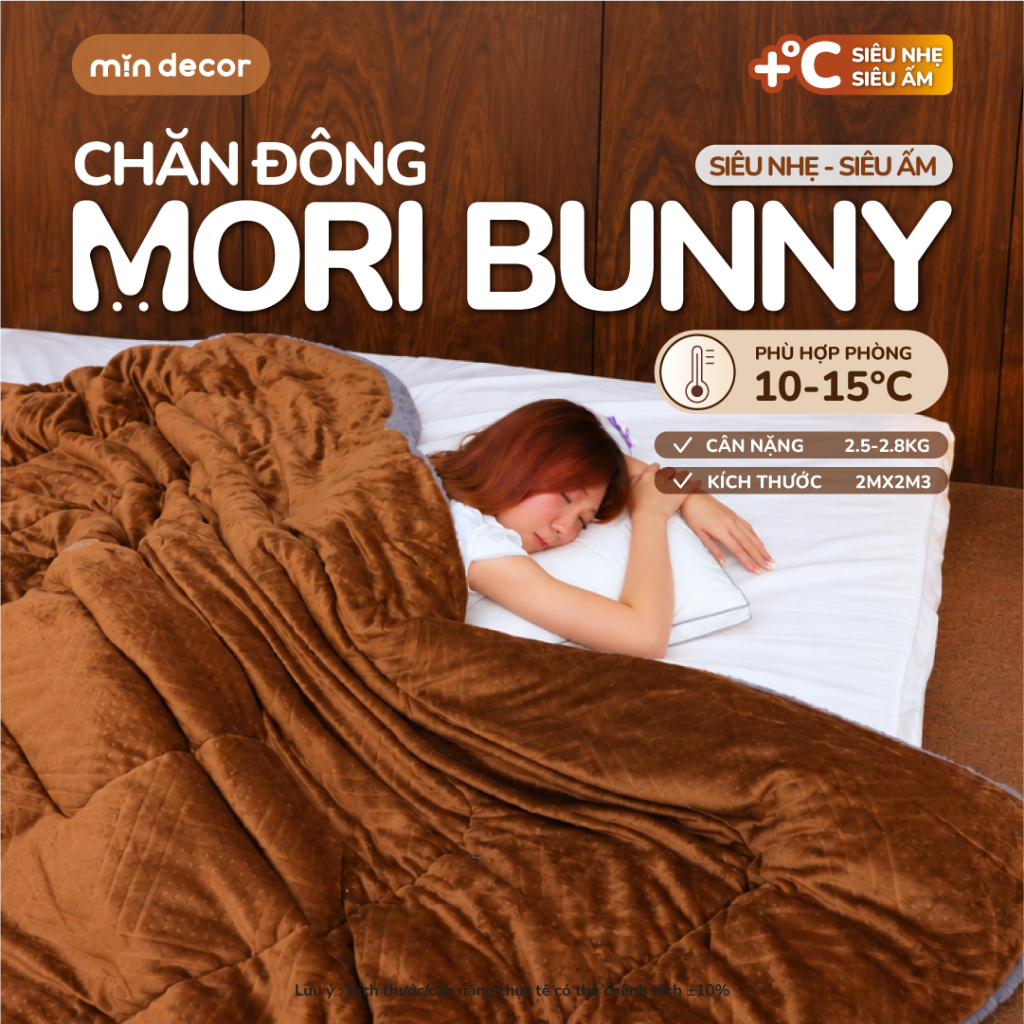 Chăn Đại Hàn Lông Thỏ Úc Mori Bunny Mịn Decor Chăn Siêu Nhẹ Siêu Ấm 2mx2m2 New 2026