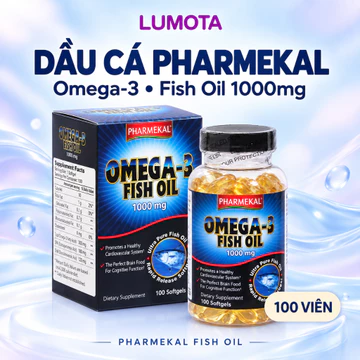 Viên Uống Dầu Cá Pharmekal Omega 3 Fish Oil 1000mg 100 viên Lumota