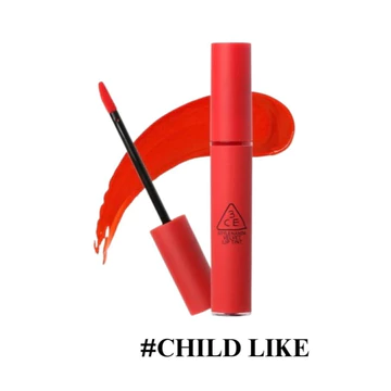 [HSD 30/9/2027] 3CE Velvet Lip Tint #Child Like Son kem lì mềm mịn lâu trôi Hàn Quốc màu đỏ cam 4,0g