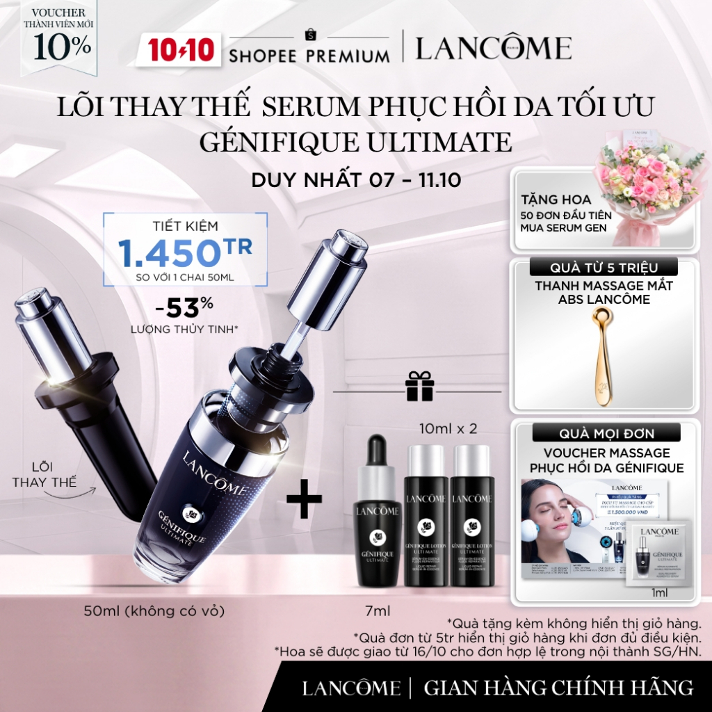 Lõi Thay Thế Serum Phục Hồi Da Tối Ưu Genifique Ultimate Lancome 50ml