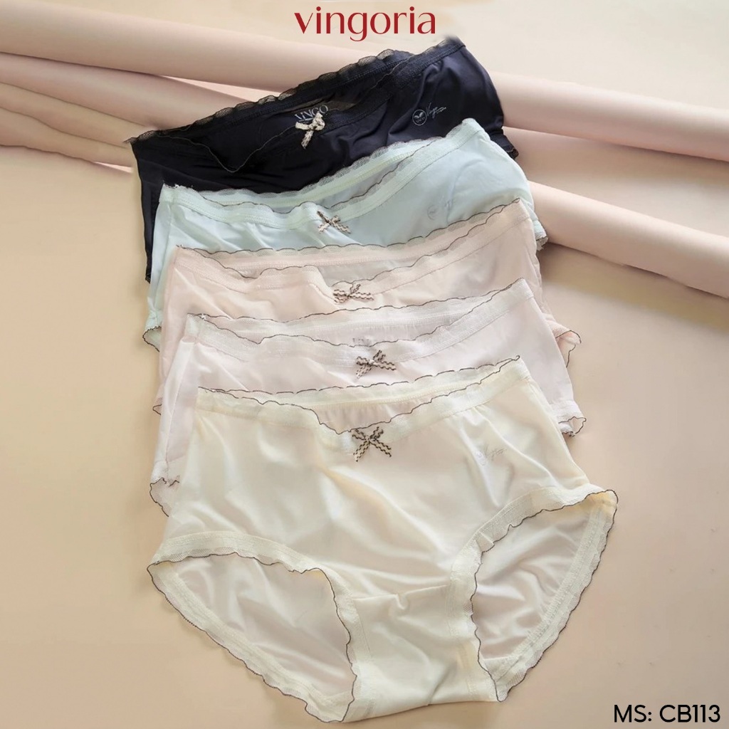 Combo 5 quần lót nữ thun lạnh VINGO/VINGORIA viền sóng kháng khuẩn CB113