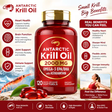Antarctic Krill Oil 2000mg - Viên Dầu Nhuyễn Thể Omega-3 EPA DHA 120 viên
