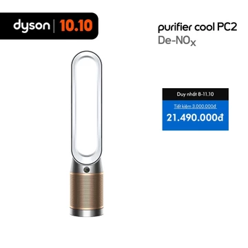 [9-11.10 | SIÊU SALE 10.10] Máy lọc không khí Dyson Purifier Cool PC2 De-NOx TP12 (Trắng Vàng Đồng)