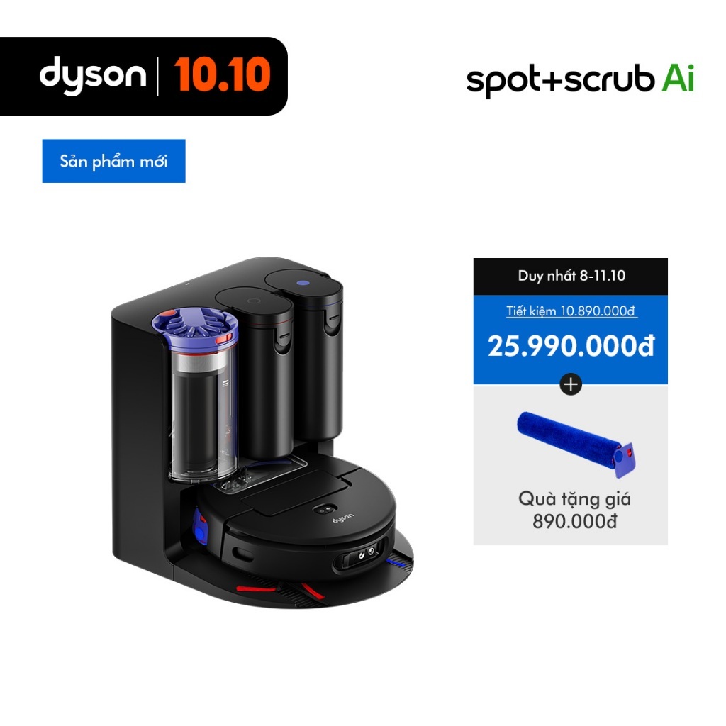 [8-11.10 | TẶNG CON LĂN LAU NHÀ 890K] Robot Hút Bụi Lau Nhà Thông Minh Dyson Spot + Scrub ™ Ai