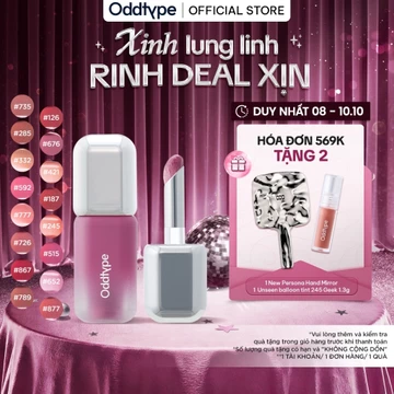 [ODDTYPE VN] 3g Son Tint Bóng Oddtype Unseen Balloon Tint - Son Bóng Hiệu Ứng Căng Mọng Trong Suốt, Nhẹ Môi