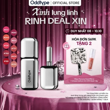 [ODDTYPE VN] 3.5g Son Bóng Oddtype Unseen Mirror Tint - Son Tint Bóng Hiệu Ứng Gương Trong Suốt, Căng Mọng Môi