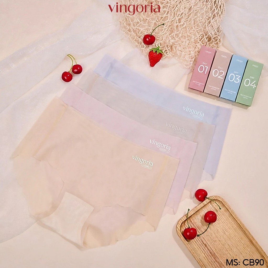 Combo 4 quần lót lụa băng tàng hình VINGO/VINGORIA mát lạnh kháng khuẩn CB90