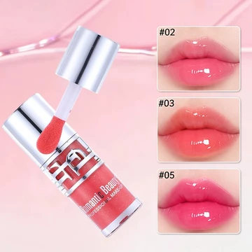 Son Bóng Gương Căng Mọng 6 Màu, Son Tint Bóng Dưỡng Ẩm, Màu Tự Nhiên, Môi Căng Bóng Mềm Mịn, Trang Điểm Môi Hàn Quốc