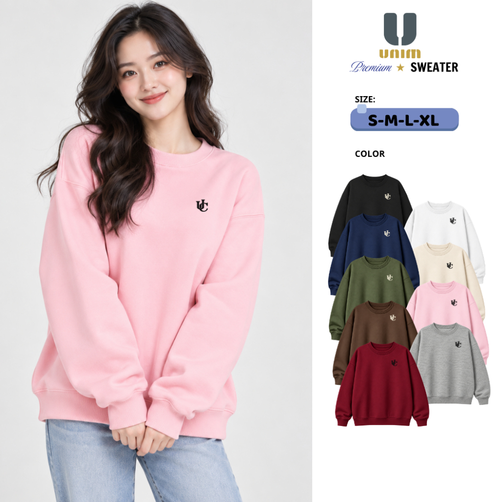 [In Silicon Nổi] Áo Sweater Dài Tay Nỉ Cotton Cao Cấp In Silicon Cao Thành Unim Club Form Unisex SWTUNIM