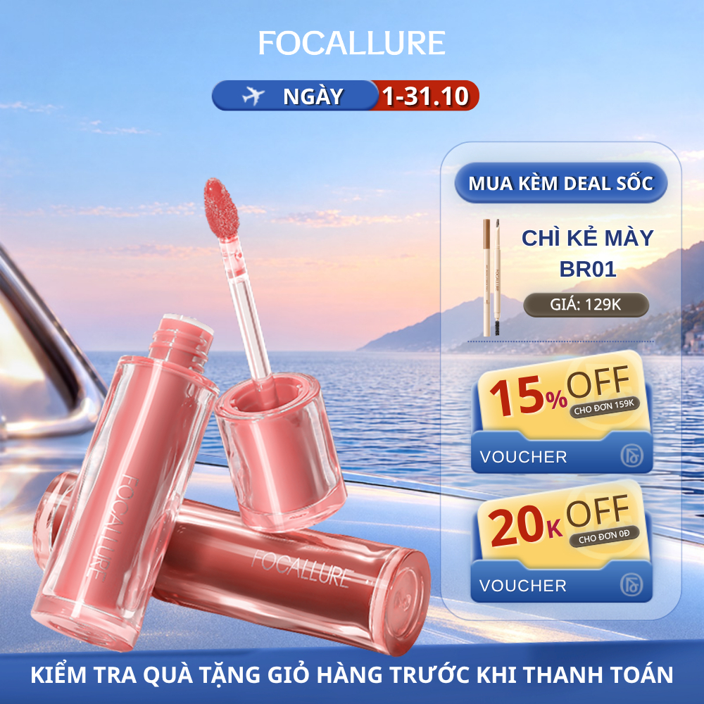 FOCALLURE Son Tint Căng Mọng Nước Phiên Bản Nâng Cấp 2G