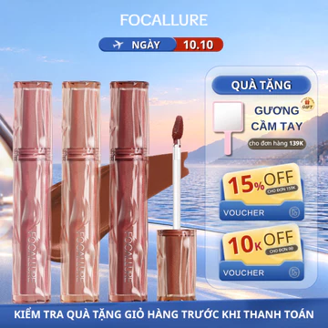 FOCALLURE Son Kem Nhung Lì Mềm Mịn Thoáng Khí Cảm Giác Nhẹ Dưỡng Ẩm Lâu Trôi - 2G