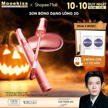 [Mới] Son Bóng Dạng Lỏng Mooekiss Tint Bóng Căng Mọng Môi Dưỡng Ẩm Giữ Màu Lâu Trôi 12H Chính Hãng S01 [m]