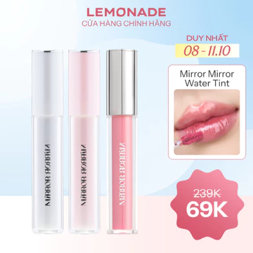 [88k/ cây] Son tint bóng không dính bền màu Lemonade Mirror Mirror Water Tint 4g