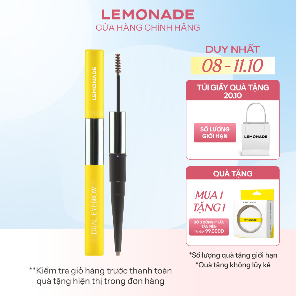 Chì kẻ mày 2 đầu Lemonade Dual Eyebrow 2.75g