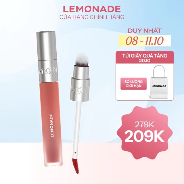 Son bùn ẩm mờ mịn lâu trôi Lemonade Perfect Couple Blurry Stain Lip Cream 3,5g