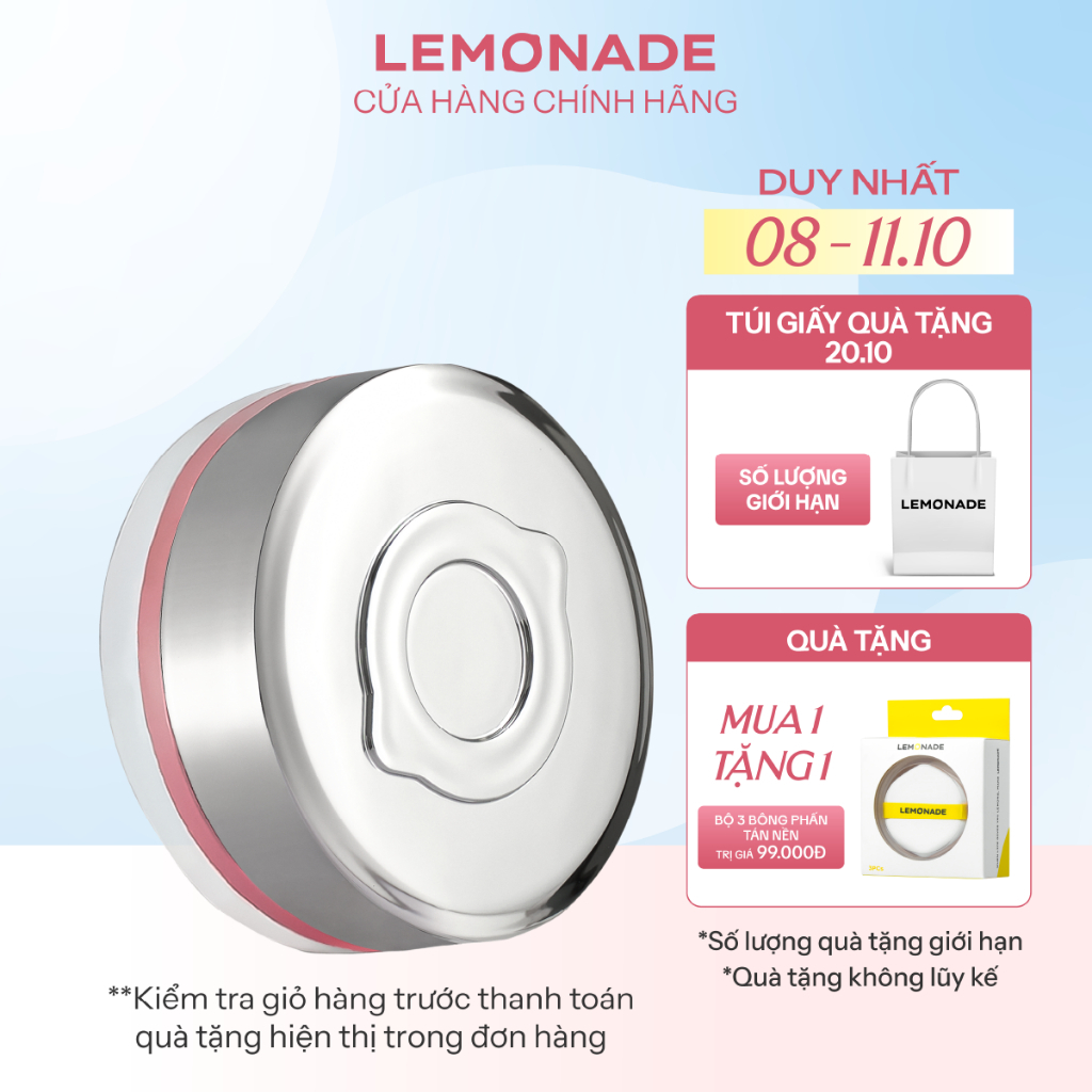 Má hồng Lemonade căng bóng dạng phấn nước thuần chay Mirror Mirror Blush Cushion 8g