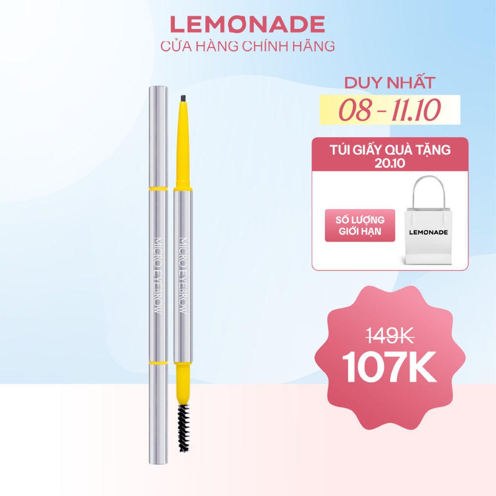 Chì kẻ mày siêu mảnh lâu trôi Lemonade Micro Eyebrow 0,1g
