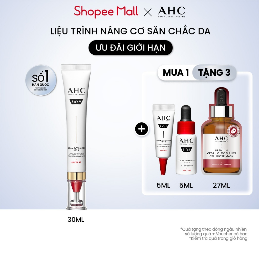 Kem mắt cho mặt chống lão hóa săn chắc da PROSHOT COLLA-JUVENATION LIFT 4 AHC 30ML