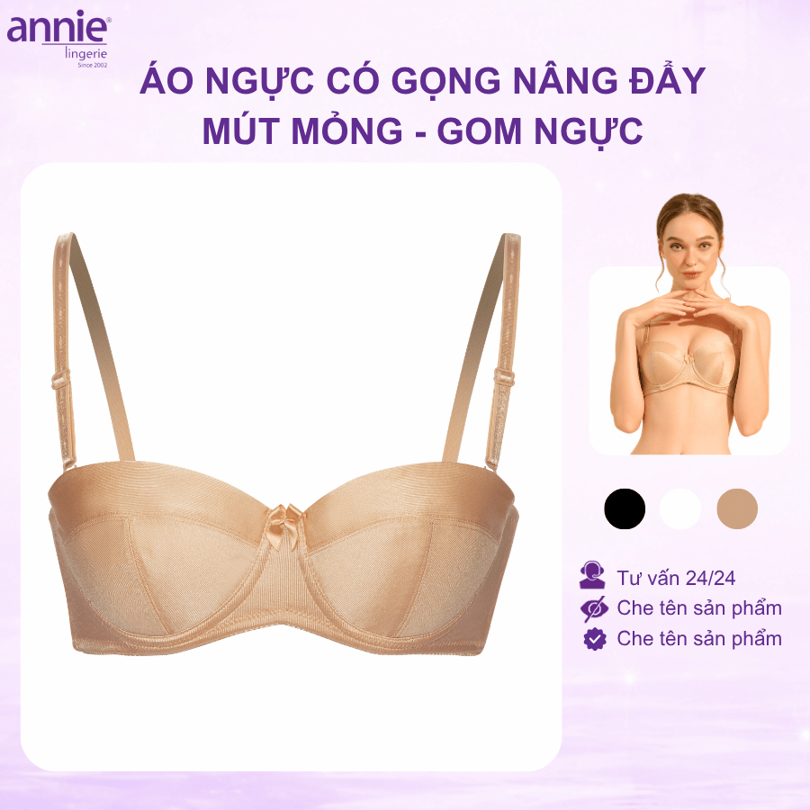 [Tăng 1 size] Áo Lót Nữ annie lingerie BRA8149 Có Gọng Nâng Đẩy Đệm Mỏng, Bra Áo Ngực Tạo Khe Quyến Rũ Chống Há Quả