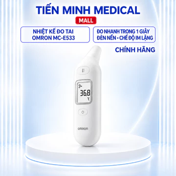 Nhiệt kế điện tử đo tai OMRON MC-E533 đo nhanh 1 giây với công nghệ hồng ngoại