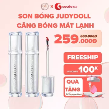 Son bóng Judydoll căng bóng mát lạnh lâu trôi watery lip gloss 2.4g