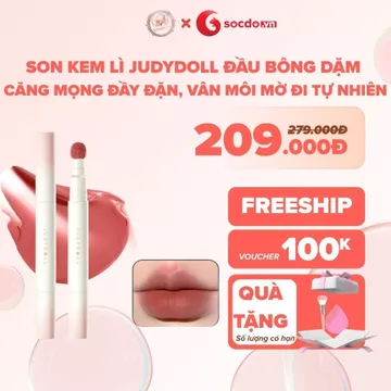 Son kem lì Judydoll đầu bông dặm matte lip cream 1.8g