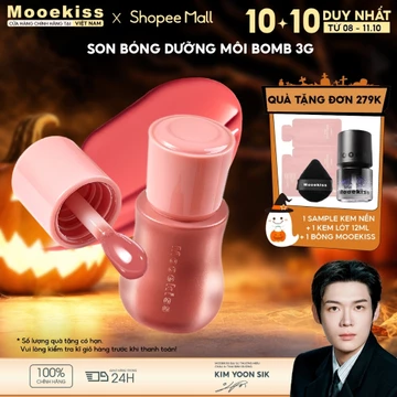 [NEW] Son Bóng Dưỡng Môi MOOEKISS Water Bomb Plumping Lip Gloss Dưỡng Bóng Căng Mọng Làm Đầy Môi Tự Nhiên 3g