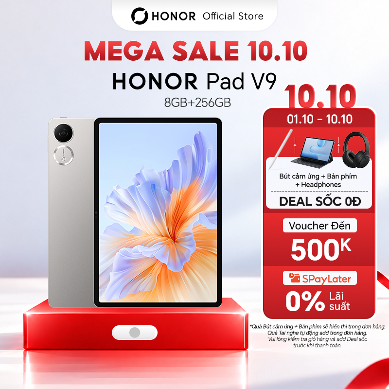 [NEW] Máy Tính Bảng HONOR Pad V9, Màn Hình 2.8K 144Hz, Chip Dimensity 8350, 8 Loa, Pin 10100mAh, Bảo Hành 18 Tháng | BigBuy360 - bigbuy360.vn