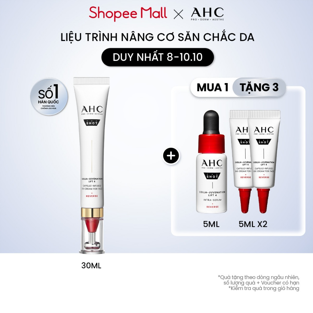 Kem mắt cho mặt chống lão hóa săn chắc da PROSHOT COLLA-JUVENATION LIFT 4 AHC 30ML