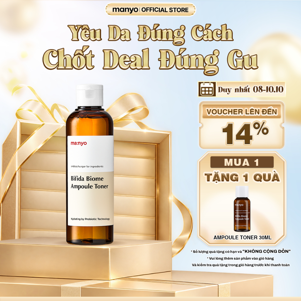 [Best-Selling] Nước hoa hồng cấp ẩm cân bằng da manyo Bifida Biome Ampoule Toner 210ml/400ml