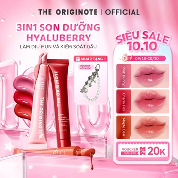 [MỚI] Son Dưỡng Môi Căng Mọng Có Màu The Originote 3IN1 Son Bóng Chống Nắng Dưỡng Ẩm SPF 50 PA+++ Hyaluberry Lip Serum