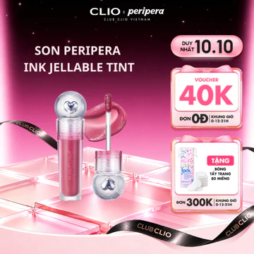 Son Peripera Ink Jellable Tint – Son Thạch Lì Mịn, Lâu Trôi, Mềm Môi, Chính Hãng Hàn Quốc