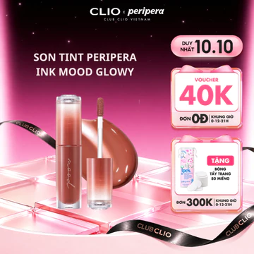 Son Tint Bóng Peripera Ink Mood Glowy Tint 4g / 0.14oz Căng Bóng Rạng Rỡ Hàng Chính Hãng