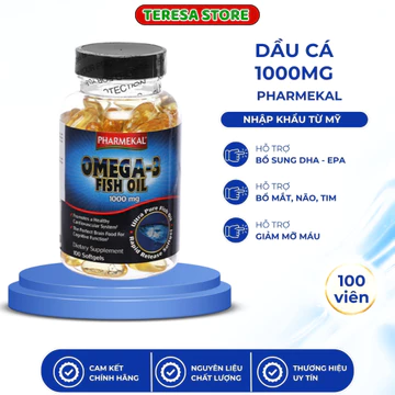 Dầu Cá Omega 3 Pharmekal Bổ Mắt, Bổ Não, Bổ Tim - Hộp 100 viên - Nhập khẩu từ Mỹ
