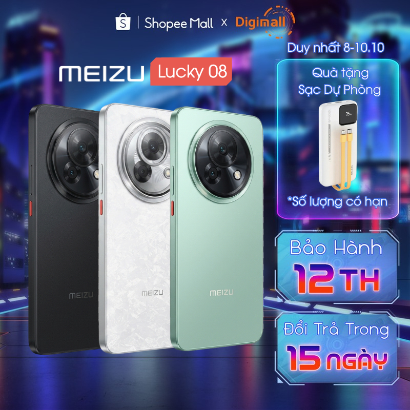 Điện Thoại Meizu Lucky 08 12/256GB Snapdragon 7s Gen 2 Màn Hình LTPO Amoled 6.78" 144Hz Pin 6000mAh