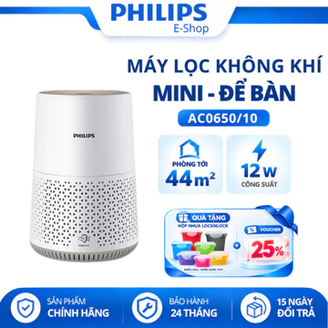 Máy Lọc Không Khí Philips AC0650/10 - Lọc Bụi Mịn PM2.5, NanoProtect HEPA, Phòng Đến 44m²