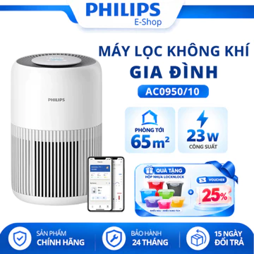 Máy Lọc Không Khí Philips AC0950/10 PureProtect Series 900. Màng Lọc Bụi Mịn HEPA PM2.5, Phòng Đến 65m²