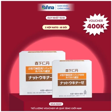 Hỗ trợ giảm mỡ máu, ngừa tai biến, tim mạch - Nattokinase Jintan Nhật Bản - hộp 60 gói