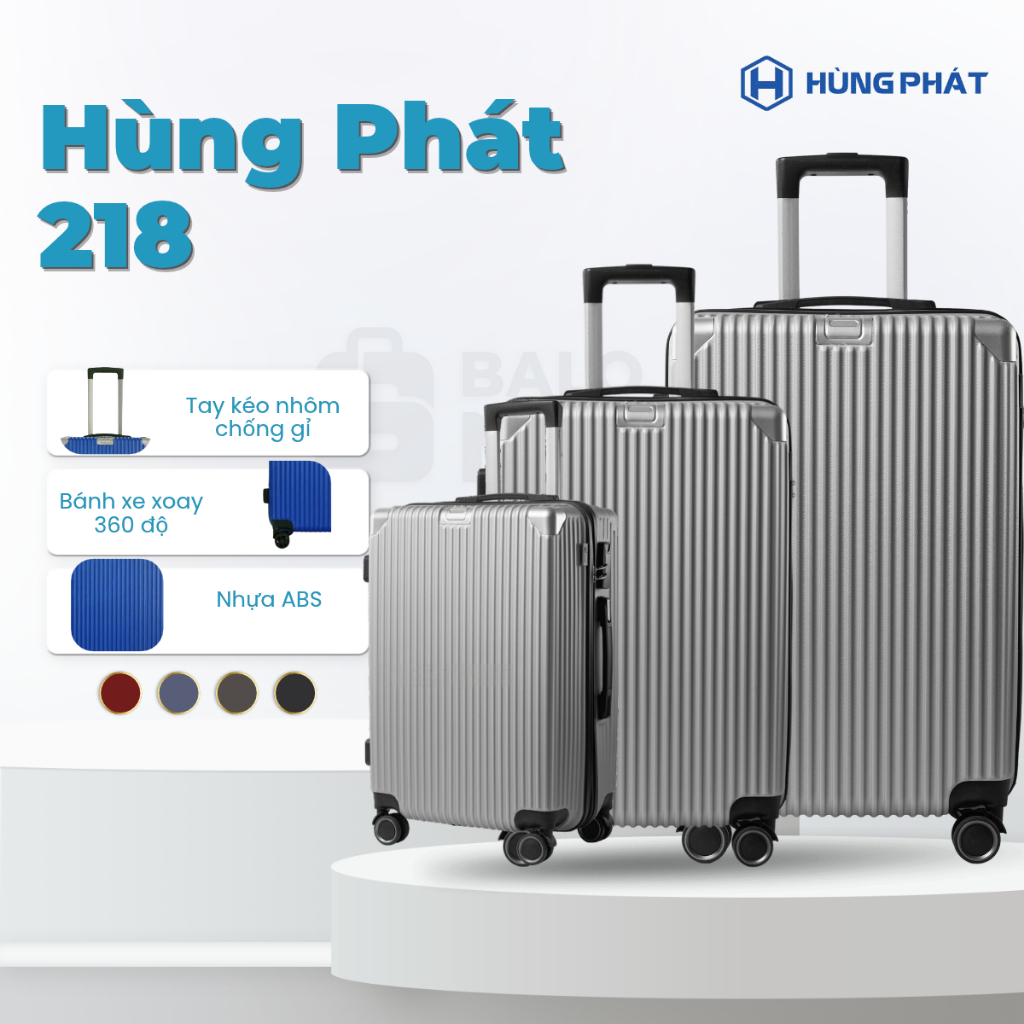 [HÙNG PHÁT] Vali Thời Trang Nhựa ABS UZO 218 Hùng Phát Chống Xước - Chống Va Đập