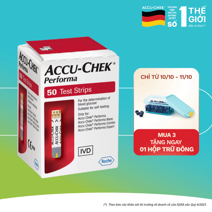Hộp 50 Que Thử Đường Huyết ACCU-CHEK Performa
