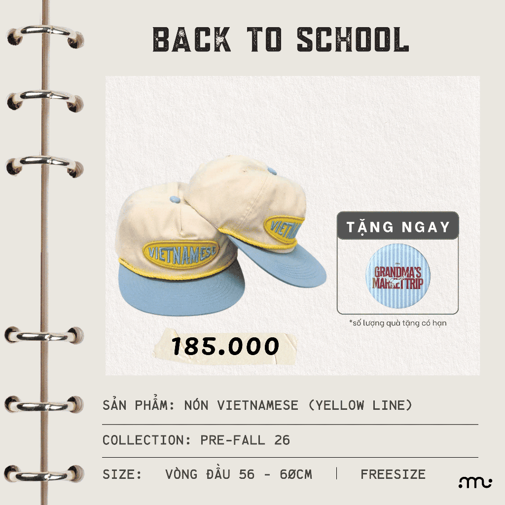 Mũ/Nón "Vietnamese" Unisex MiWi Nón Lưỡi Trai Vải Kaki Cotton Thoáng Khí, Họa Tiết Thêu Đi Chơi Học