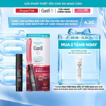 Curél son dưỡng môi cấp ẩm chuyên sâu Intensive Moisture Care Moisture Lip Care Cream 4.2g Đỏ rượu