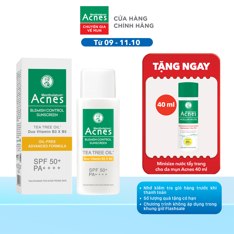 Kem chống nắng cho da dầu mụn Acnes Blemish Control Sunscreen 50g