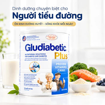 Sữa Tiểu Đường Gludiabetic Plus Cho Người Tiểu Đường 400g/900g Hỗ Trợ Ổn Định Đường Huyết