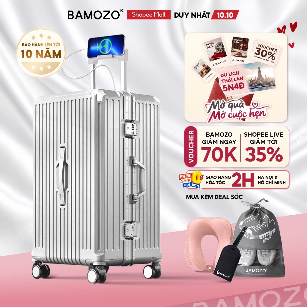 Vali Bamozo Khung Nhôm Ultrapack Size 22/24/28 Cao Cấp Tăng Sức Chứa Hành Lý_ULTRAPACK