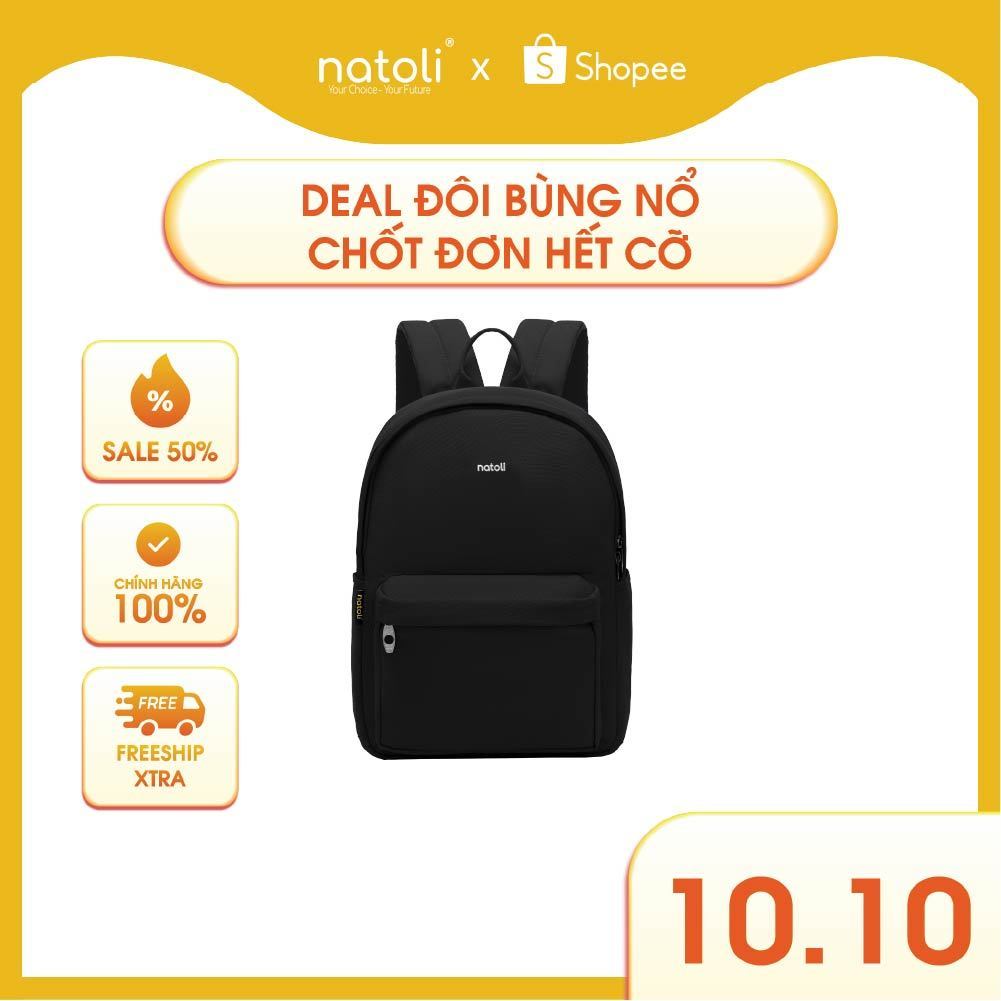 Balo đi học nam nữ thương hiệu NATOLI nhiều ngăn chống nước tốt - Basic Backpack B2