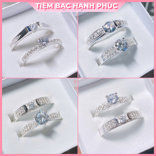 Nhẫn Đôi Bạc 925 Khắc Tên Theo Yêu Cầu TBHP - Tổng Hợp Các Mẫu Nhẫn Cặp Tình Yêu Bạc Ý Cao Cấp Kèm Nước Rửa Bạc