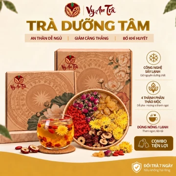 [TẶNG BÌNH 500ML HỘP 30] TRÀ DƯỠNG TÂM-Trà Thảo Mộc Hỗ Trợ Giấc Ngủ Ngon-Bổ Khí Huyết Giảm Căng Thẳng| Vy An Trà